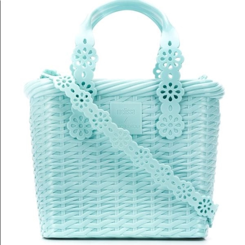 Melissa x Viktor & Rolf Lace Blue Bucket Bag